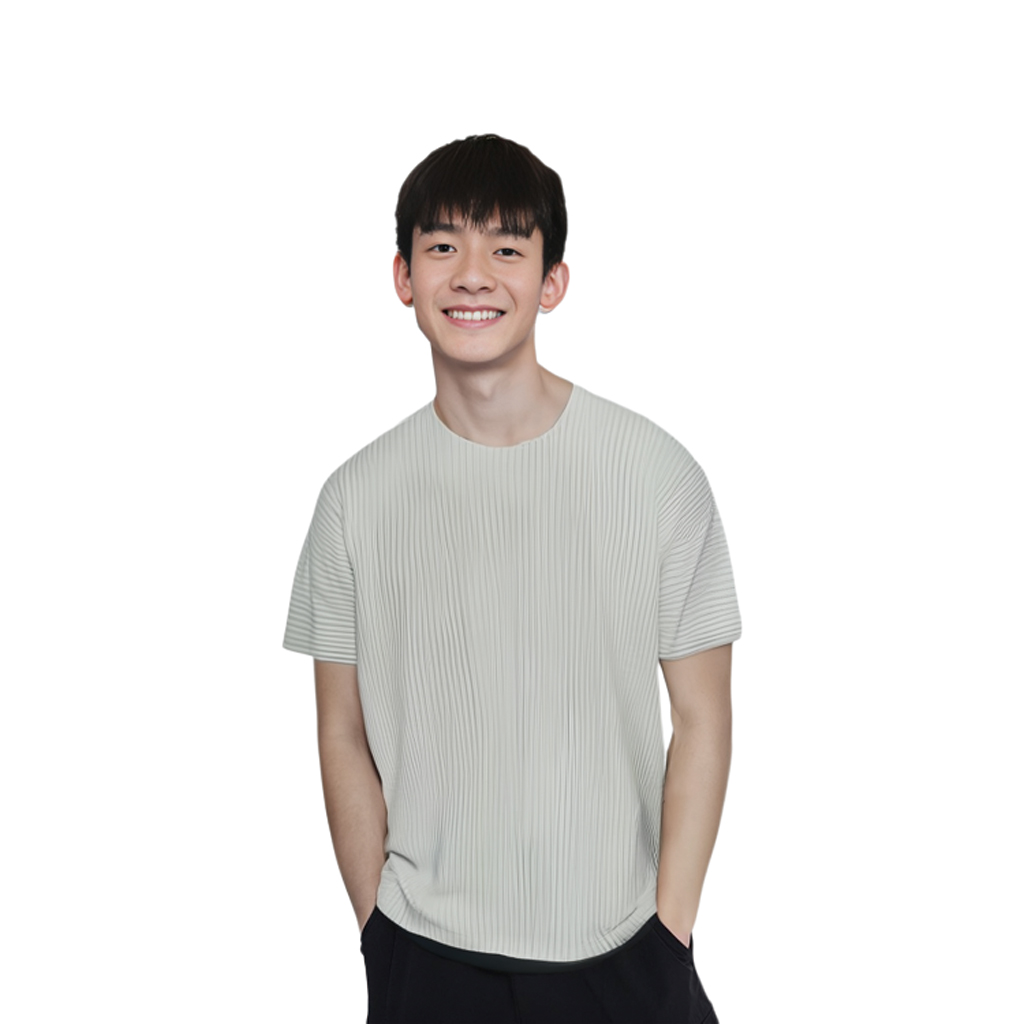 Purchase ISSEY MIYAKE 寬鬆版型圓領純灰短袖T恤 HP55JK420-11