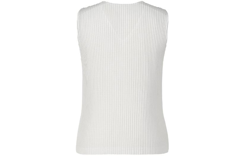 Lookbook ISSEY MIYAKE 寬鬆V領無袖背心 淺灰色 HP55JE410-11