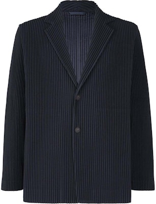 ISSEY MIYAKE 單排扣海軍藍長袖外套。 HP55JD401-75 Buy ISSEY MIYAKE 單排扣海軍藍長袖外套。 HP55JD401-75