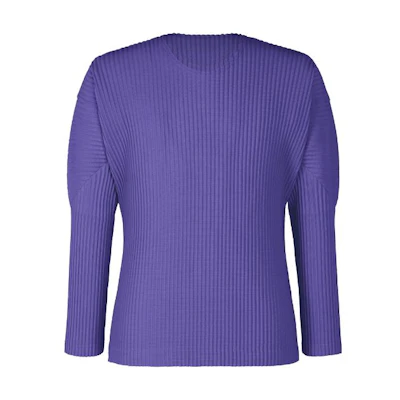 ISSEY MIYAKE Solid Color Long Sleeve Crewneck Sweater HP33JK112-84