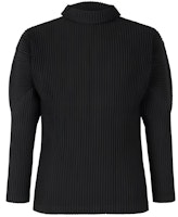 ISSEY MIYAKE Solid Color Turtleneck Long Sleeve Sweater Black HP55JK422-15 ISSEY MIYAKE Solid Color Turtleneck Long Sleeve Sweater Black HP55JK422-15