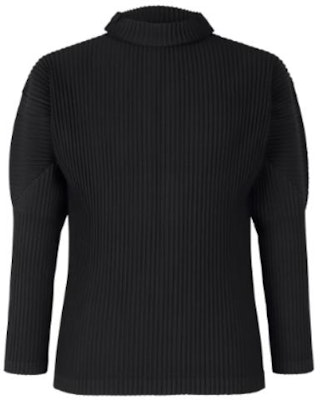 ISSEY MIYAKE 純色高領長袖毛衣 黑色 HP55JK422-15 Order ISSEY MIYAKE 純色高領長袖毛衣 黑色 HP55JK422-15