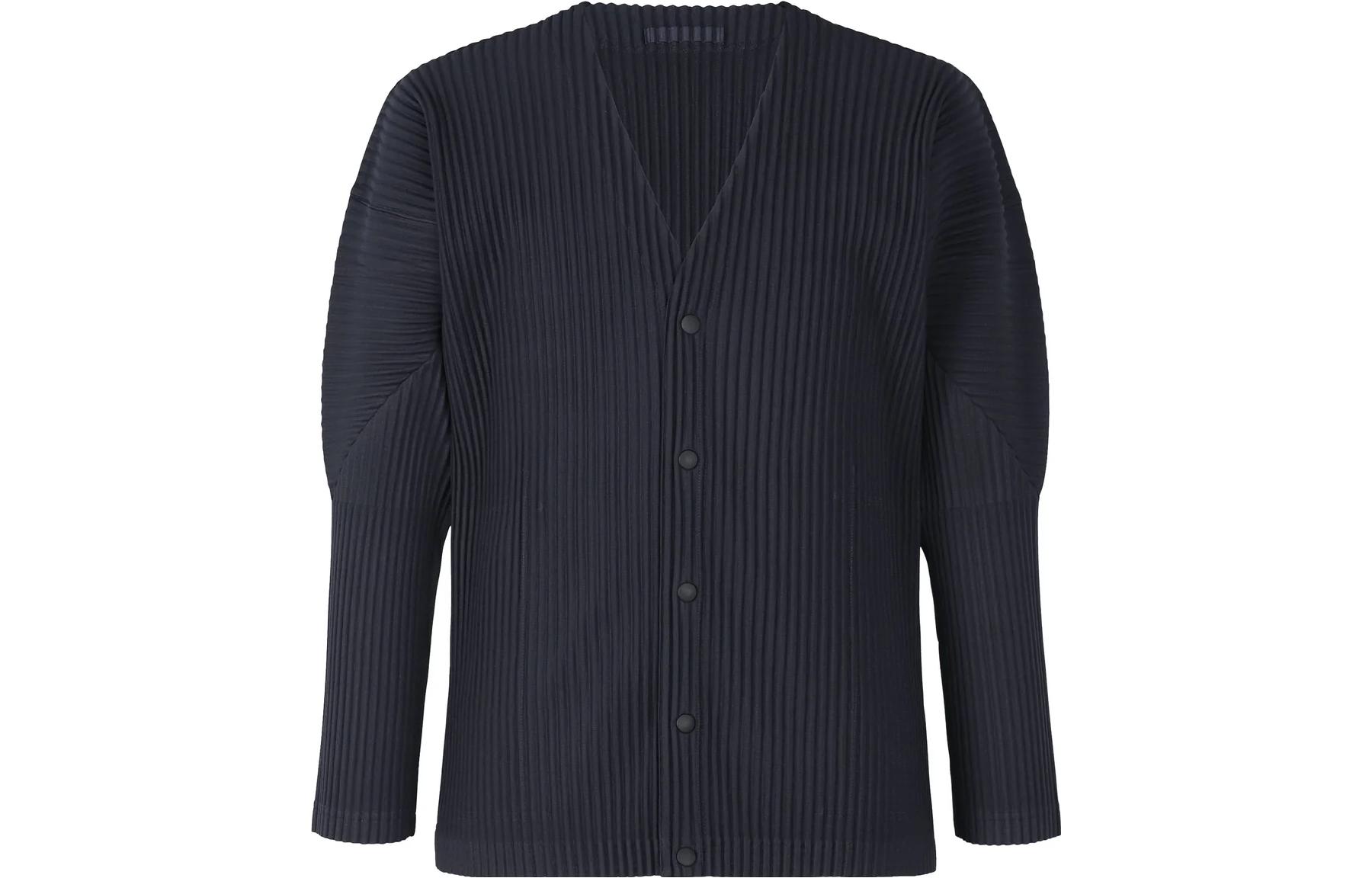 Order ISSEY MIYAKE 實穿V領針織開襟外套 深藍色. HP55JL441-75