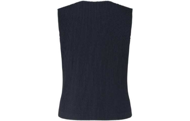 Lookbook ISSEY MIYAKE 素面V領無袖背心 黑色 HP55JE411-15