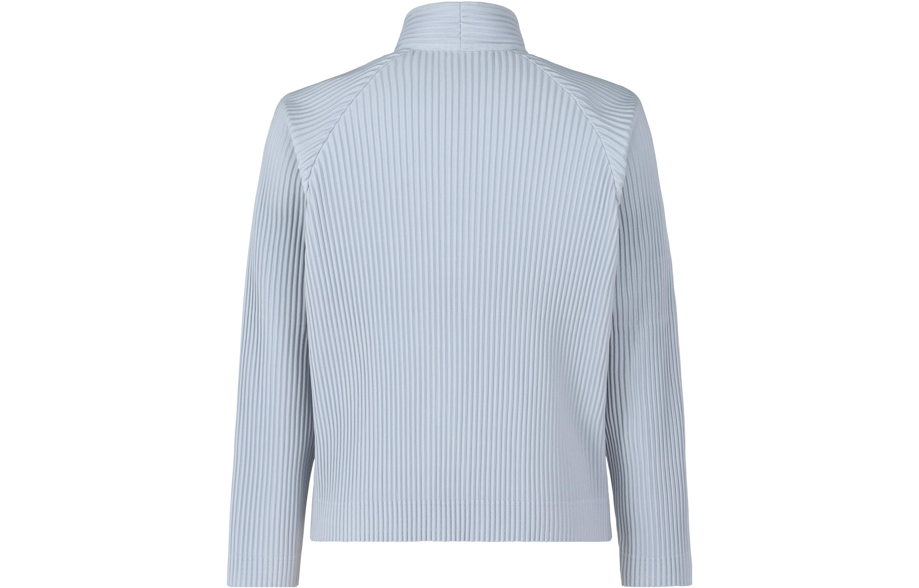 Lookbook ISSEY MIYAKE 藍色針織摺紋長袖西裝外套 HP33JD154-70