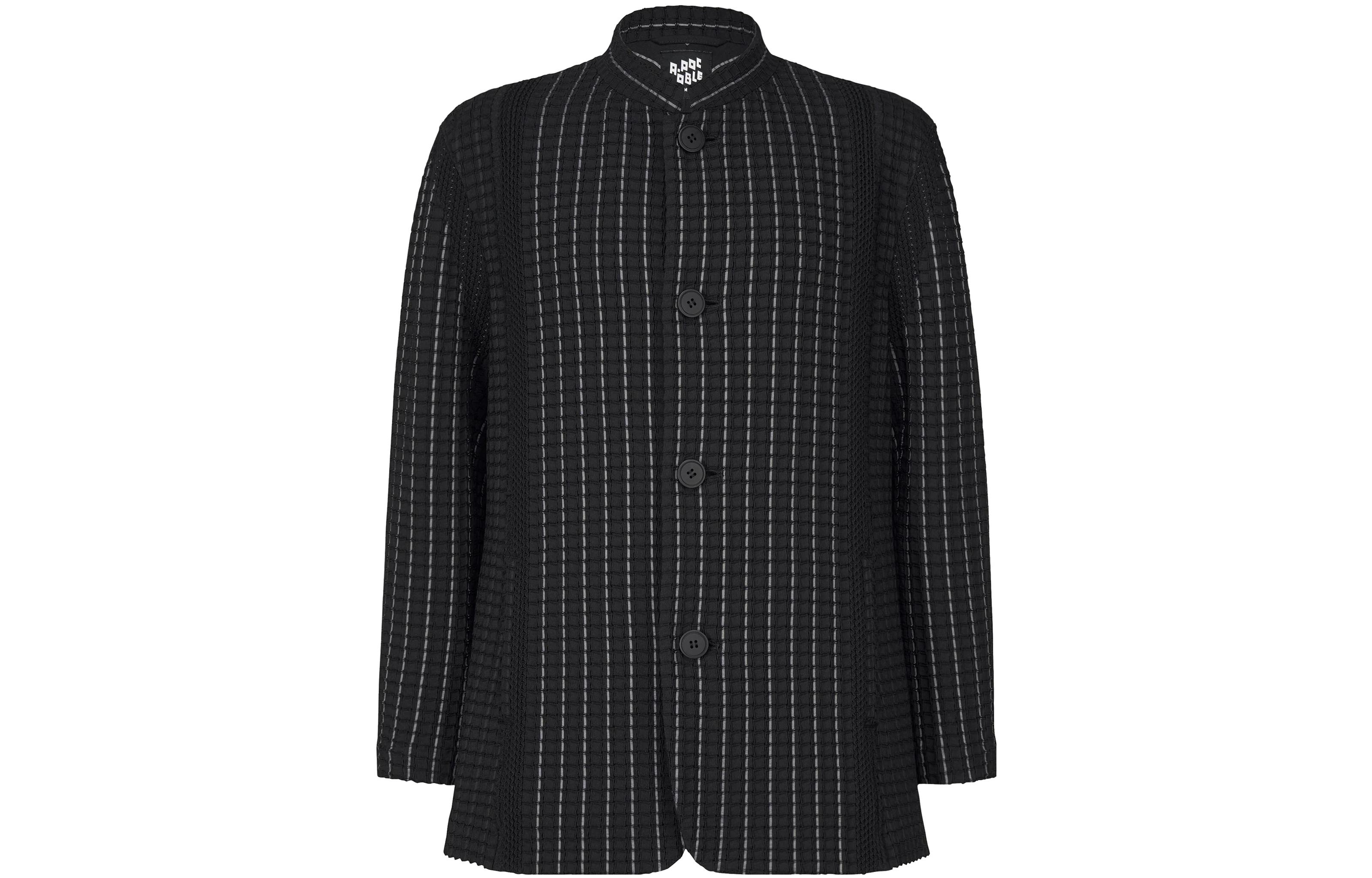 ISSEY MIYAKE Black Checkered Print Single-Breasted Jacket AT33FD904-15