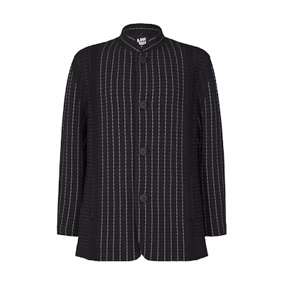 ISSEY MIYAKE Black Checkered Print Single-Breasted Jacket AT33FD904-15