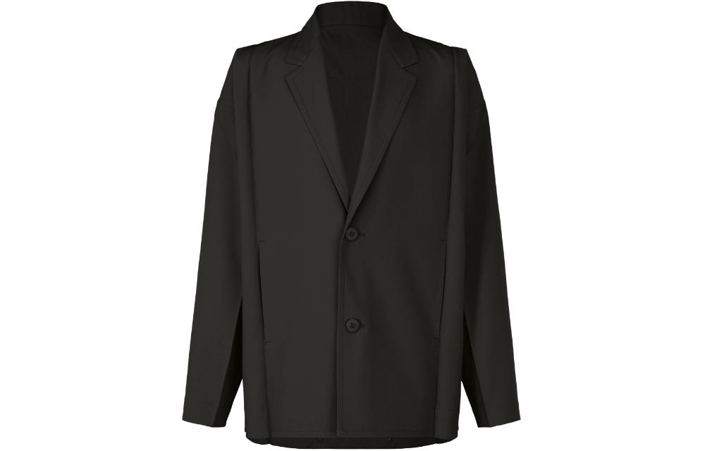 ISSEY MIYAKE Black Single-Breasted Long-Sleeve Blazer Jacket LA41FD091-15