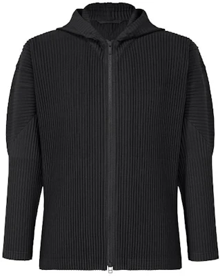 ISSEY MIYAKE Black Solid Color Hoodie Long-Sleeve Jacket HP41JL116-15 Buy ISSEY MIYAKE Black Solid Color Hoodie Long-Sleeve Jacket HP41JL116-15