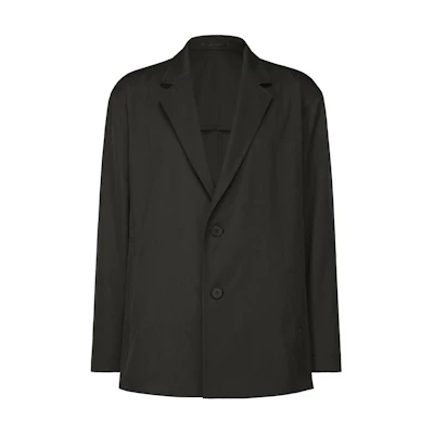 ISSEY MIYAKE Black Solid Color Loose Fit Long Sleeve Jacket Coat LA48FD035-15