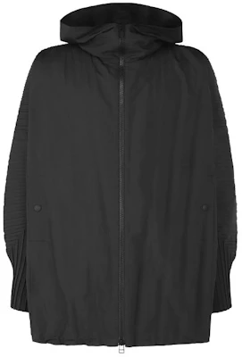 ISSEY MIYAKE Black Solid Dual-Zip Hoodie Jacket HP41FC276-15 Buy ISSEY MIYAKE Black Solid Dual-Zip Hoodie Jacket HP41FC276-15