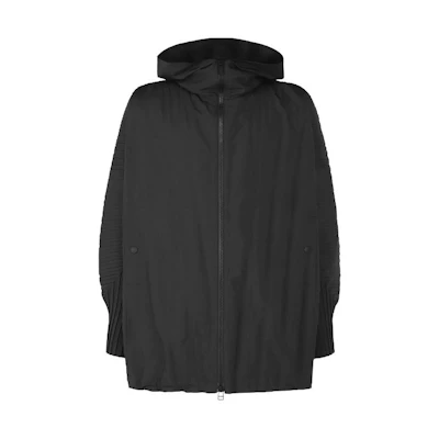 ISSEY MIYAKE Black Solid Dual-Zip Hoodie Jacket HP41FC276-15