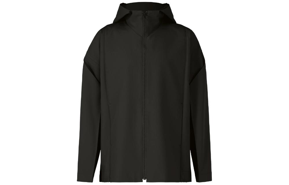 ISSEY MIYAKE Black Solid Zip-Up Hoodie Jacket LA41FC092-15