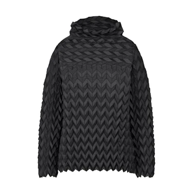 ISSEY MIYAKE Black Turtleneck Long-Sleeve Stretch Sweatshirt AT33FJ213-15