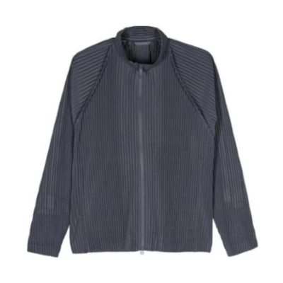 ISSEY MIYAKE Blue Zip-Up Loose Fit Long-Sleeve Jacket HP38JC11618