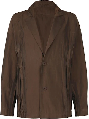 ISSEY MIYAKE 棕色寬鬆單排扣長袖外套 LA48FD091-44 Buy ISSEY MIYAKE 棕色寬鬆單排扣長袖外套 LA48FD091-44