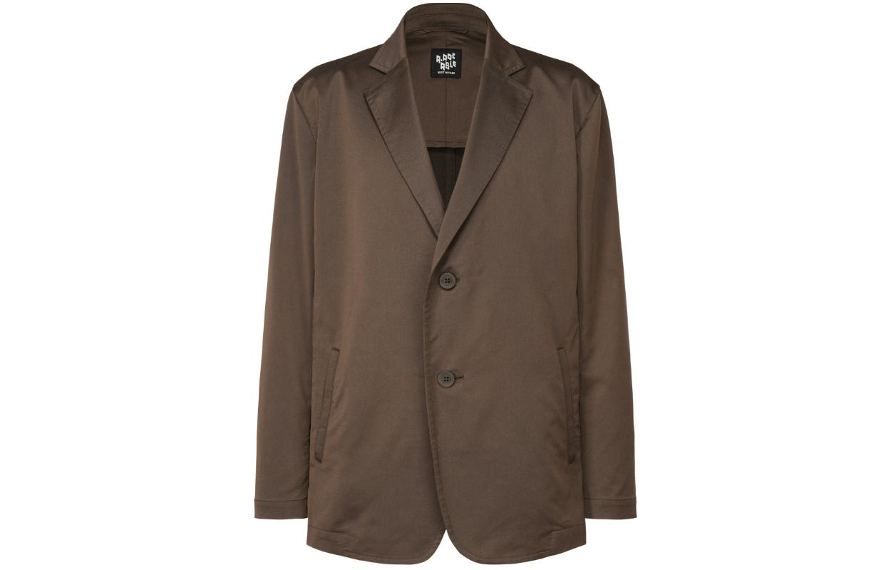 ISSEY MIYAKE Brown Single-Breasted Blazer Jacket Long Sleeve AT41FD707-45