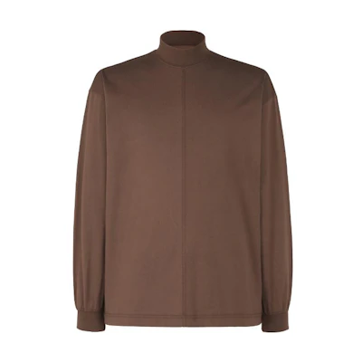 ISSEY MIYAKE Brown Solid Color Turtleneck Loose Fit Sweatshirt HP33JK100-44