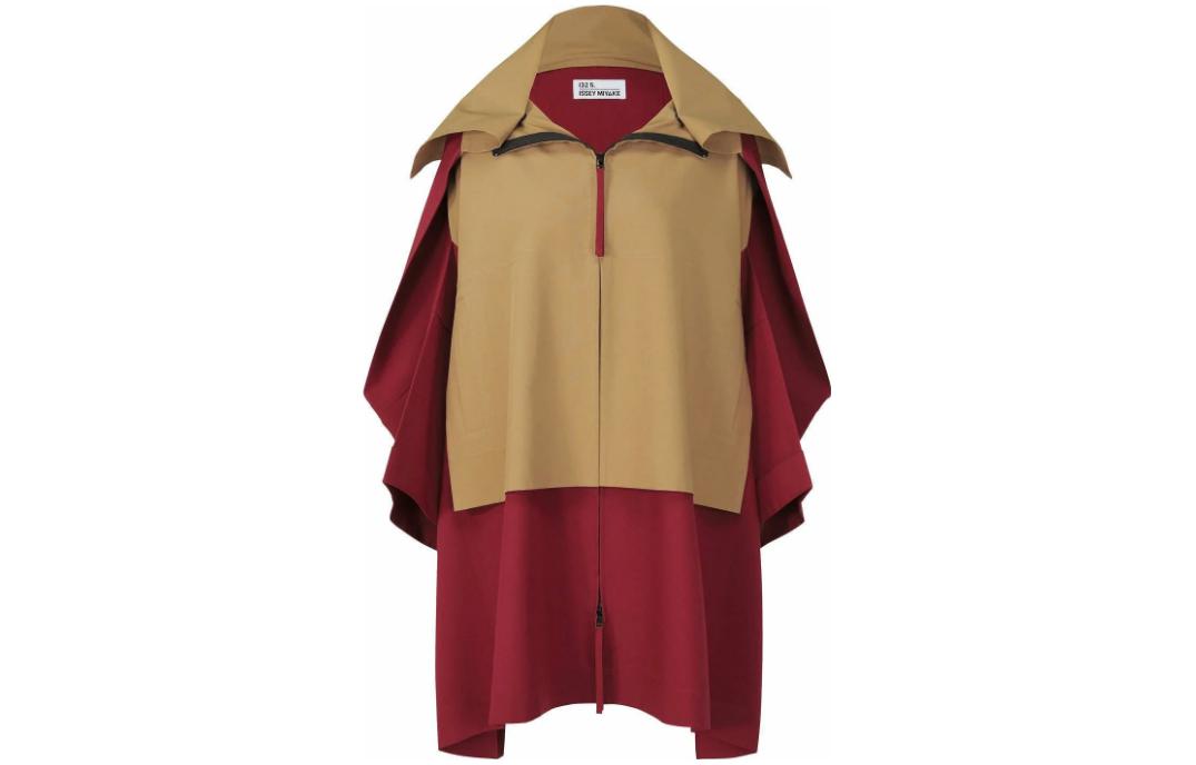 ISSEY MIYAKE Colorblock Zip-Up Loose Jacket Unisex Mid-Length IL21FA314-48