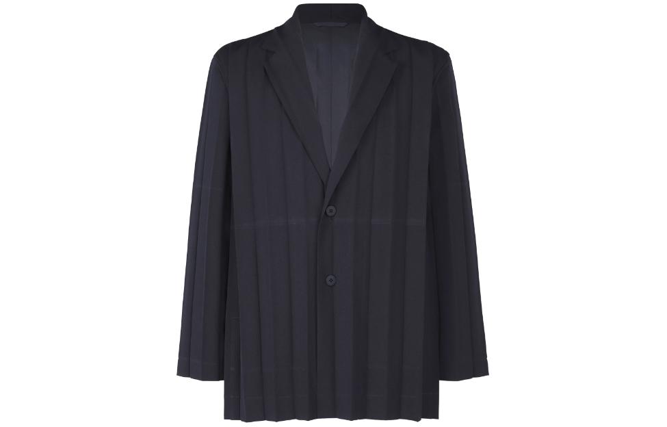 ISSEY MIYAKE Edge Ensemble Navy Single-Breasted Long Sleeve Jacket HP41FD285-75