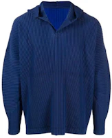 ISSEY MIYAKE FW21 Solid Pleated Pullover Hoodie Blue () HP18JK140-72 ISSEY MIYAKE FW21 Solid Pleated Pullover Hoodie Blue () HP18JK140-72