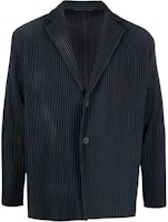 ISSEY MIYAKE FW22 Black Pleated Trapeze Collared Button-Up Blazer. HP28JD151-14 ISSEY MIYAKE FW22 Black Pleated Trapeze Collared Button-Up Blazer. HP28JD151-14