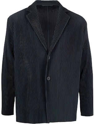 三宅一生 FW22 黑色百褶梯形領扣襟西裝外套. HP28JD151-14 Buy 三宅一生 FW22 黑色百褶梯形領扣襟西裝外套. HP28JD151-14