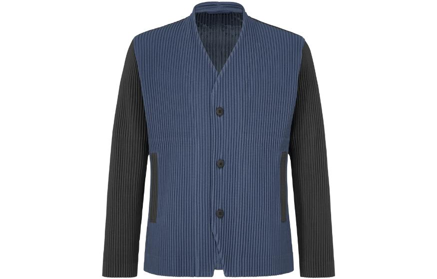 ISSEY MIYAKE FW23 Colorblock Single-Breasted Casual Jacket Blue () HP33JD386-76