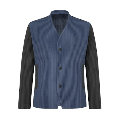 ISSEY MIYAKE FW23 Colorblock Single-Breasted Casual Jacket Blue () HP33JD386-76
