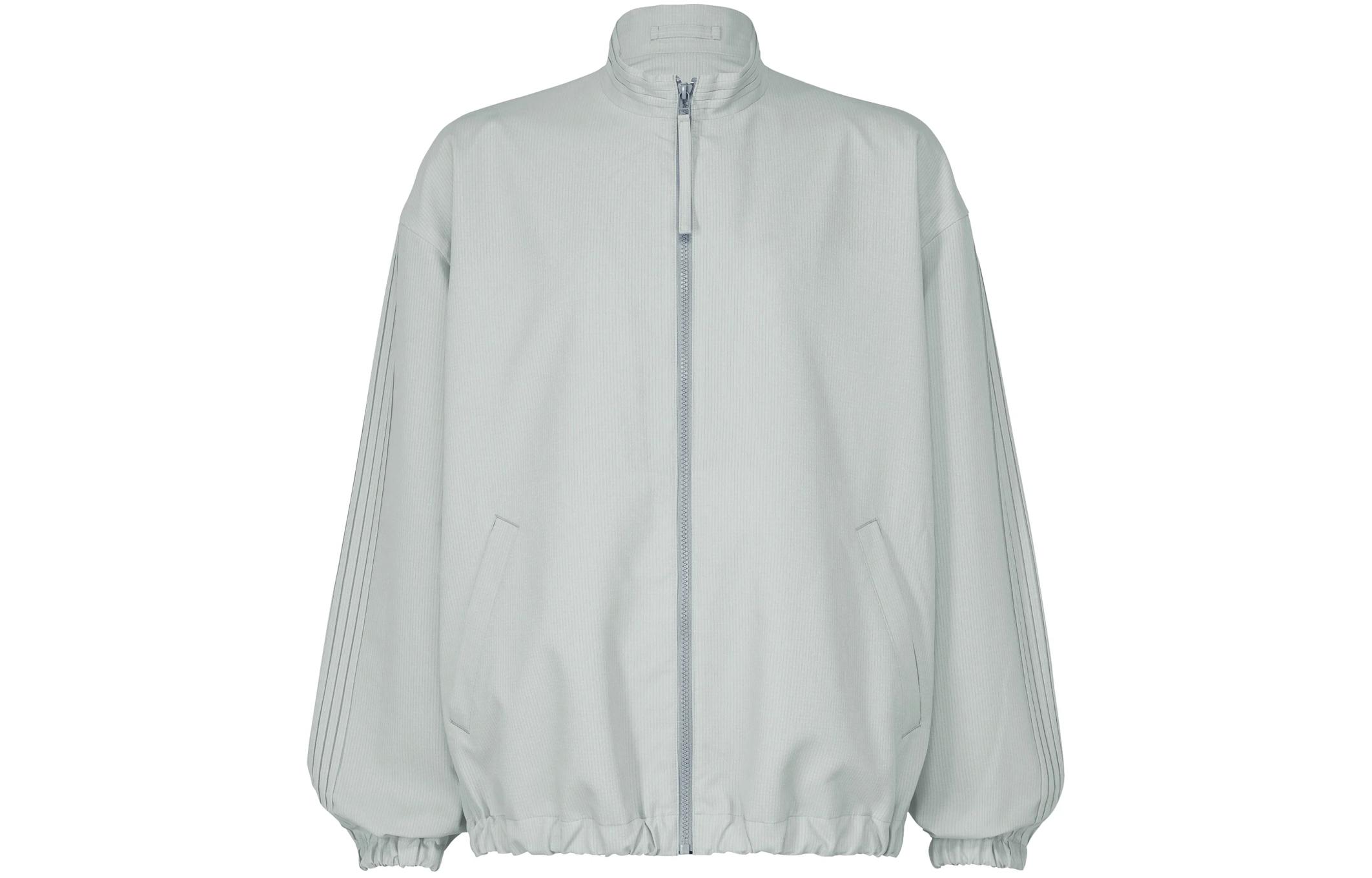 ISSEY MIYAKE Gray Solid Zip-Up Stand Collar Jacket LA41FC155-12