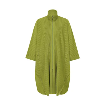 ISSEY MIYAKE Green Long-Sleeve Zip-Up Jacket with Stand Collar HP33JA126-64