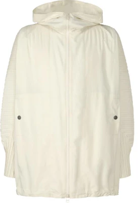 Issey Miyake Ivory Dual-Zip Pleated Sleeve Hoodie Jacket HP41FC276-41 Buy Issey Miyake Ivory Dual-Zip Pleated Sleeve Hoodie Jacket HP41FC276-41