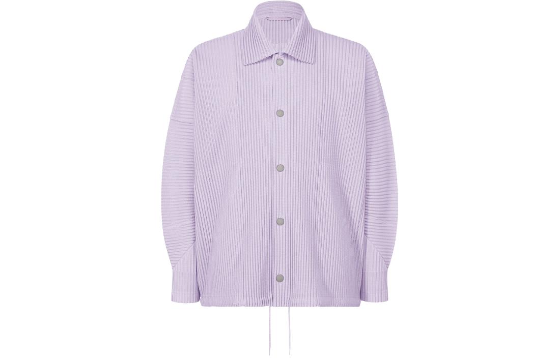 ISSEY MIYAKE Lavender Loose-Fit Long-Sleeve Jacket with Collar HP41JC106-80