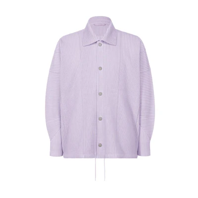ISSEY MIYAKE Lavender Loose-Fit Long-Sleeve Jacket with Collar HP41JC106-80