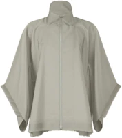 ISSEY MIYAKE Light Gray Zip-Up Stand Collar Loose Jacket LA41FC121-11 ISSEY MIYAKE Light Gray Zip-Up Stand Collar Loose Jacket LA41FC121-11