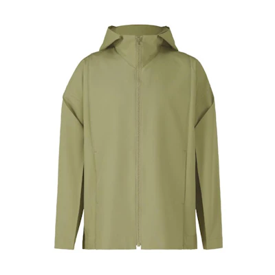 ISSEY MIYAKE Light Green Solid Hooded Zip Jacket LA41FC092-66