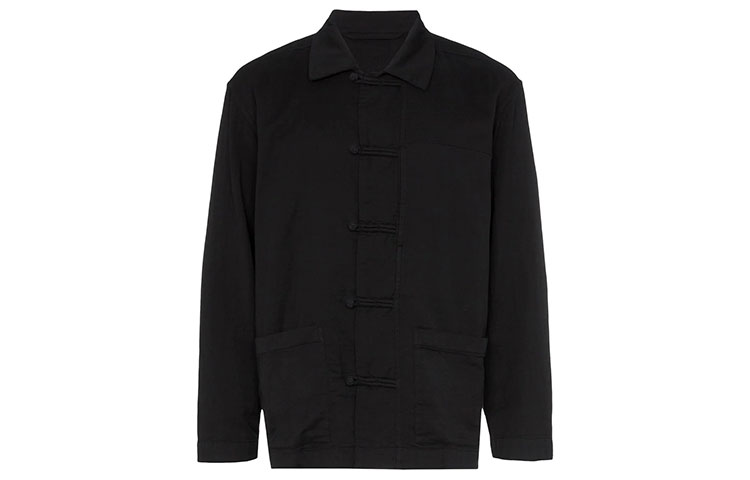 ISSEY MIYAKE Mandarin Collar Shirt Jacket - Black ME96FJ037-15
