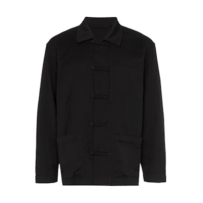 ISSEY MIYAKE Mandarin Collar Shirt Jacket - Black ME96FJ037-15