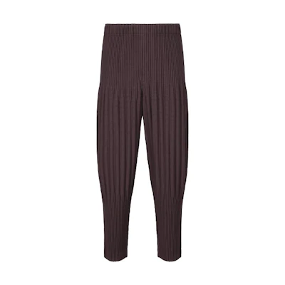 ISSEY MIYAKE Monthly Color December Brown Relaxed Fit Jogger Pants Men. HP33JF128-47