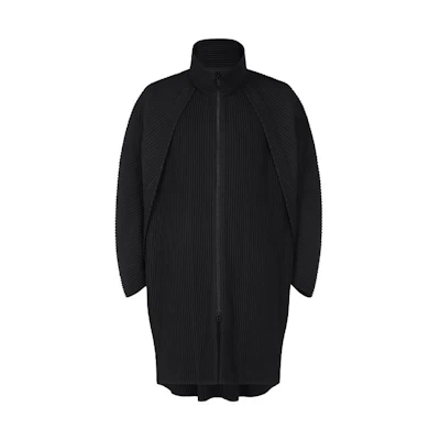 ISSEY MIYAKE Monthly Color September Zip-Up Loose-Fit Jacket Black HP33JA114-15