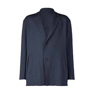 ISSEY MIYAKE Navy Solid Single-Breasted Blazer Jacket AT41KD402-75