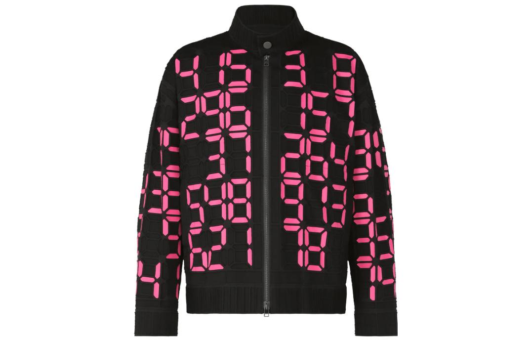 ISSEY MIYAKE Pink Loose Fit Zip-Up Ribbed Jacket Unisex Long Sleeve AT31FC904-26