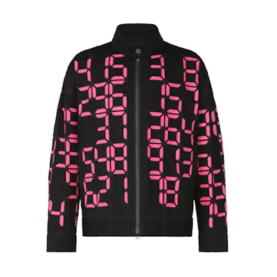 ISSEY MIYAKE Pink Loose Fit Zip-Up Ribbed Jacket Unisex Long Sleeve AT31FC904-26