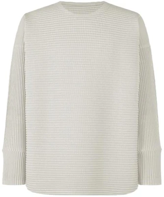 ISSEY MIYAKE 素色百褶圓領長袖上衣 男款 淺灰 HP41JK27611 Buy ISSEY MIYAKE 素色百褶圓領長袖上衣 男款 淺灰 HP41JK27611