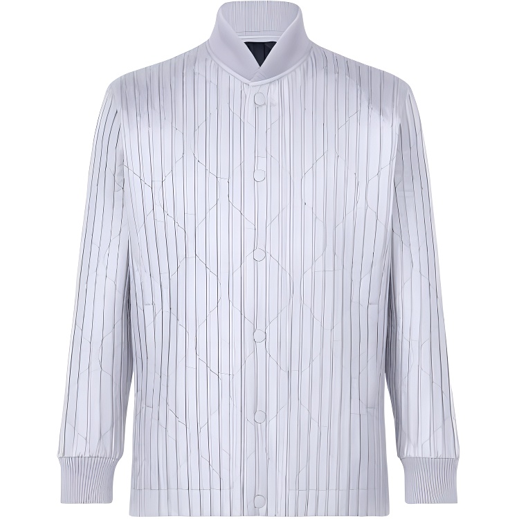 ISSEY MIYAKE Pleated Solid Single-Breasted Jacket Purple () HP33FC317-72