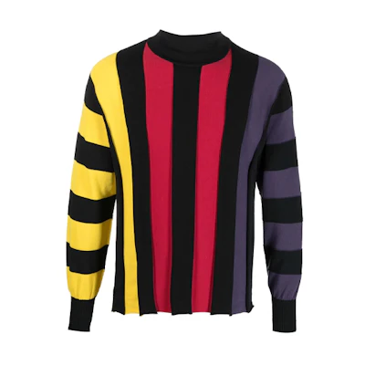 ISSEY MIYAKE Pre-owned Striped Print Sweatshirt Men’s Black ISSMY450-BLACK