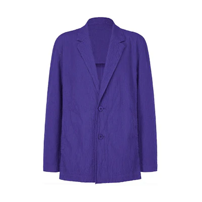 ISSEY MIYAKE Purple Mid-Length Single-Breasted Collar Jacket LA41FD125-72
