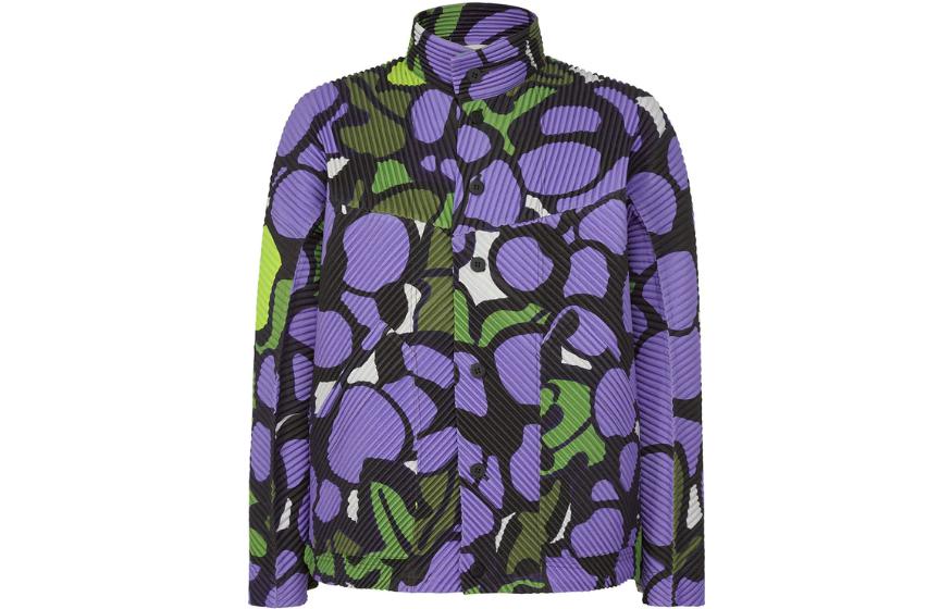 ISSEY MIYAKE Purple Turtleneck Single-Breasted Jacket HP36JC160-81