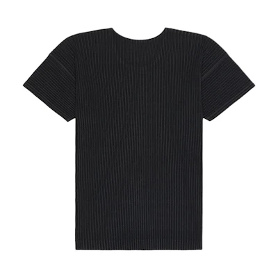 ISSEY MIYAKE Solid Color Crewneck Short Sleeve T-Shirt Black. HP55JK420-15