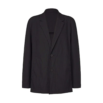 ISSEY MIYAKE Solid Color Long-Sleeve Blazer Jacket - Black LA41FD125-15
